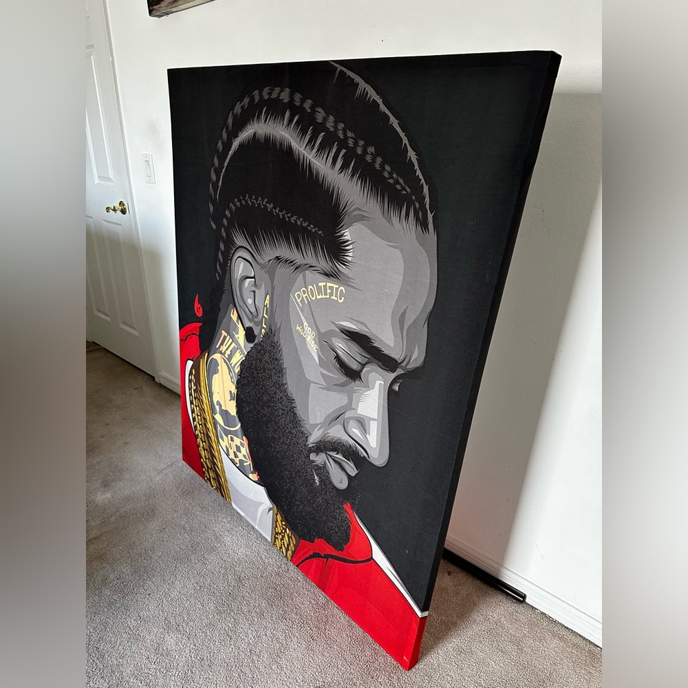 Custom Nipsey Hussle canvas frame‼️‼️